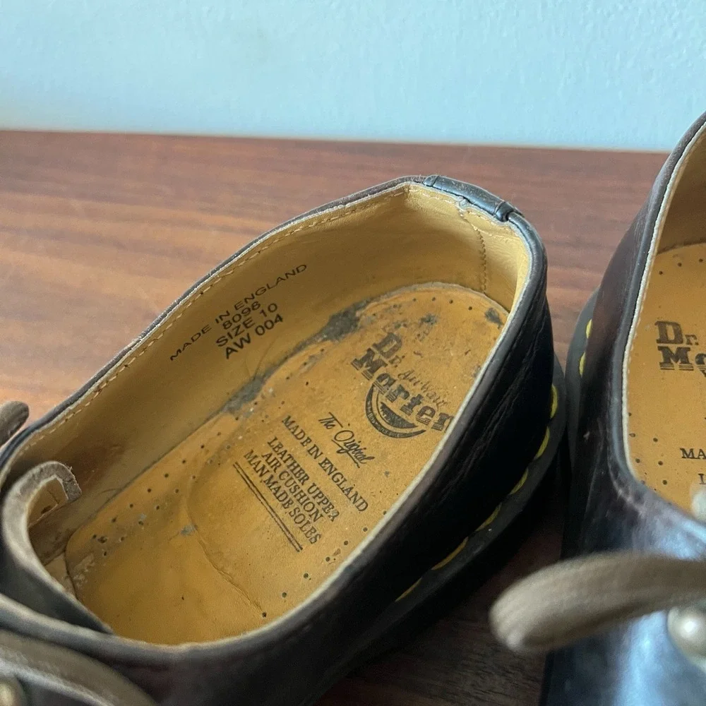 Vintage Dr. Martens 8096 Brown Leather 5 Eye Oxford Shoes Women's Size 10